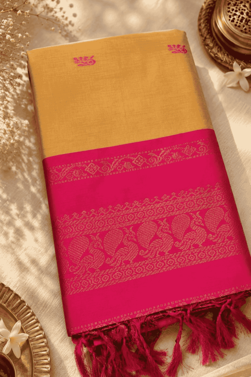 Kalyani Cotton Saree Yellow